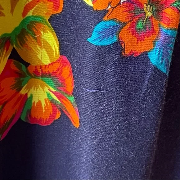 African Kenya Dress w/Button Side Slit, Blue Multi-Color, Alexander Campbell, 8 - Picture 9 of 13